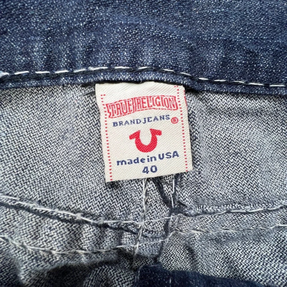 True Religion‎ Joey Super T Jeans Mens 40 Blue Contrast Stitch Made in USA Y2K
